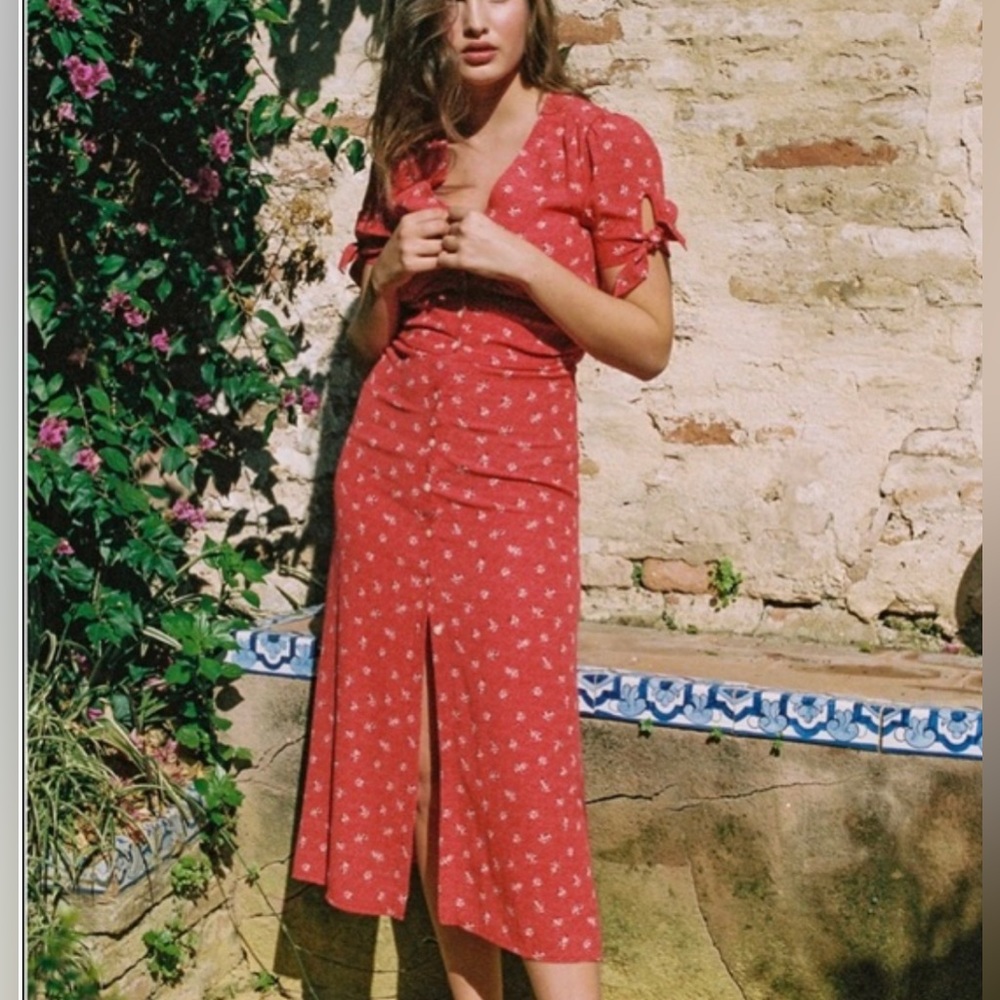 Rouje Red floral dress